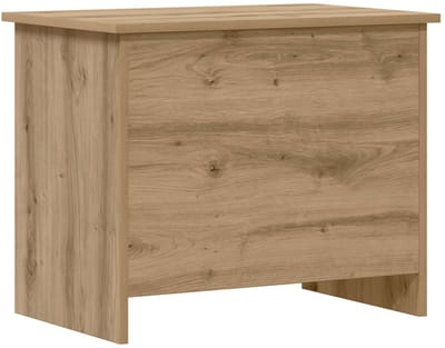 vidaXL - Opbergkist - Artisanaal - eiken - 60 - x - 40 - x - 50 - cm - Bewerkt - hout