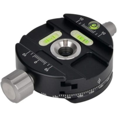Pince panoramique en alliage d'aluminium de 60 mm à 360 degrés avec plaque à libération rapide pour trépied