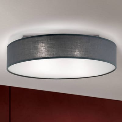 ORION Grijze plafondlamp Ufo met linnen lampenkap