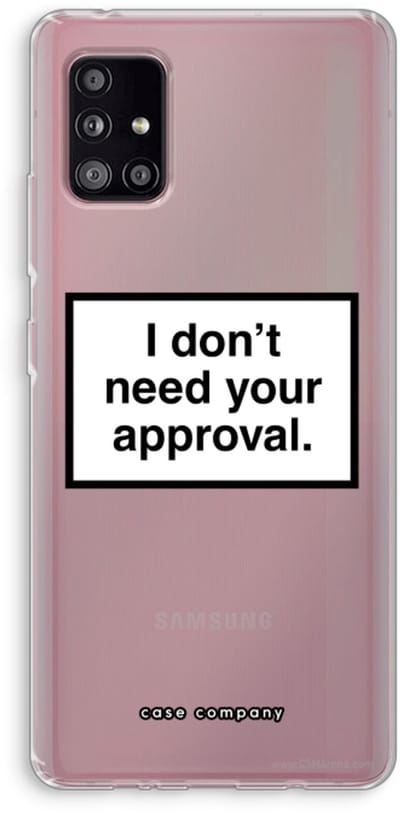 Case Company® - Hoesje geschikt voor Samsung Galaxy A51 5G hoesje - Don't need approval - Soft Cover Telefoonhoesje - Bescherming aan alle Kanten en Schermrand