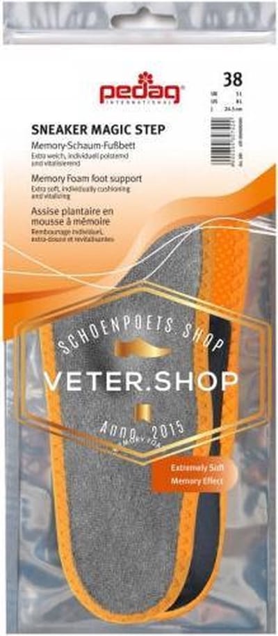 Pedag Sneaker Magic Step - 47 - anatomische voetbed, met hielkussen, spreidvoet pelotte en gelengsteun om de zwaar belaste voet te ontlasten en te ontspannen