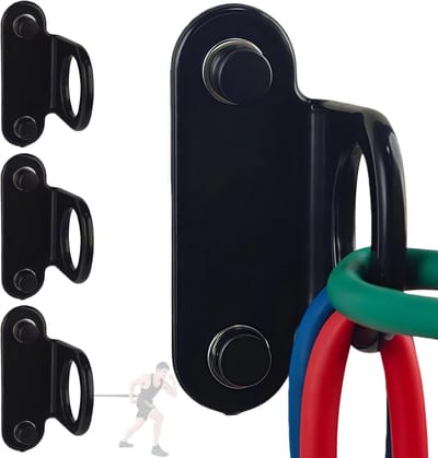 Wandmontage Ankers - Muurbevestiging Banden - Kracht Training - Anti-slip Anti-snap - 11.81 x 8.79 cm - Zwart