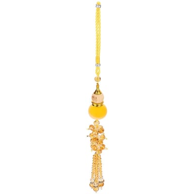 Kalebas Auto Hanger Ornamenten Hangende Bedel Parfumfles Decoratie voor Thuis Kantoor Geel yellow