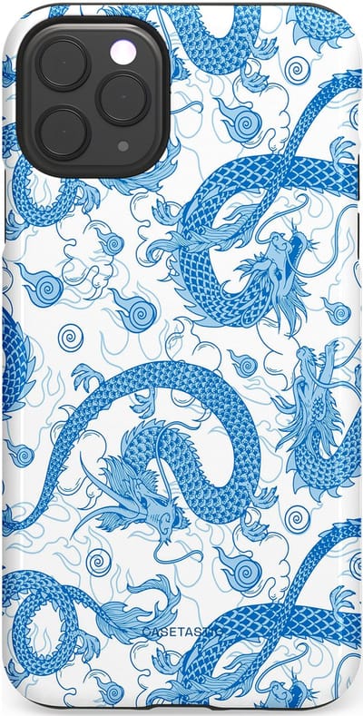 Casetastic Hoesje Geschikt voor Apple iPhone 11 Pro Max - Stijlvolle Beschermende Duo-layer Case - Drakengloed