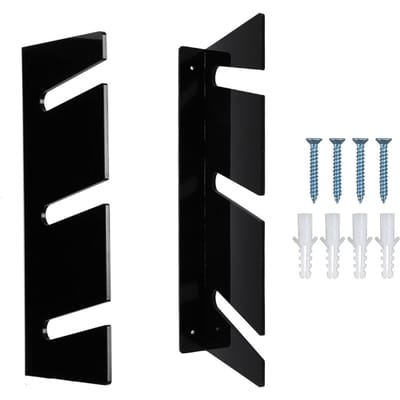 Skateboard Rek Wandmontage Acryl 3 Laags Snowboard Display Opbergplank voor Garage Woonkamer black