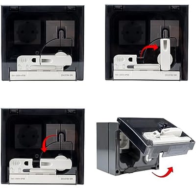 Stopcontact voor elektrische voertuigen met IP54 oplaadplug en 20A schakelaar