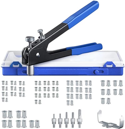 Blindklinkmoertang Set 86-delig M3-M8 met Aluminium Blindklinkmoeren en Opbergkoffer