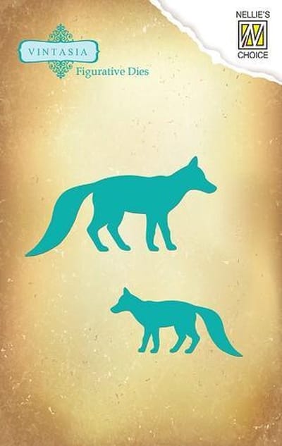 VIND017 Snijmal Nellie Snellen vos - Vintasia - 2 vossen mallen - winter bos dieren - vosje