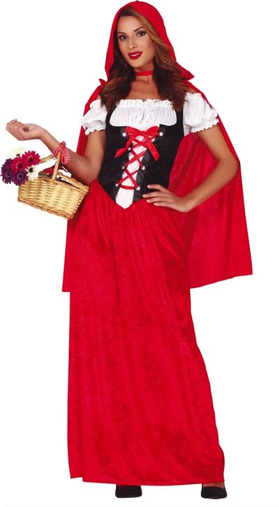 Fiestas Guirca - Kostuum Sprookjesdame Rood - maat L (42-44) - Carnavalskleding - Carnaval - carnavalskleding 2027 - Carnaval kostuum
