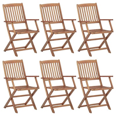vidaXL - Klapstoelen - 6 - stuks - van - massief - acaciahout