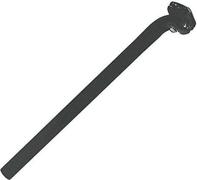 Zadelpen Aluminium - Zadelbuis Fiets - Fiets Zadel Verstellen - Geïntegreerde Klem - 26 mm x 400 mm - Zwart