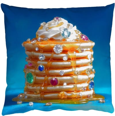 Sierkussens - Kussentjes Woonkamer - 50x50 cm - Pannenkoeken - Steentjes - Glitter - Slagroom