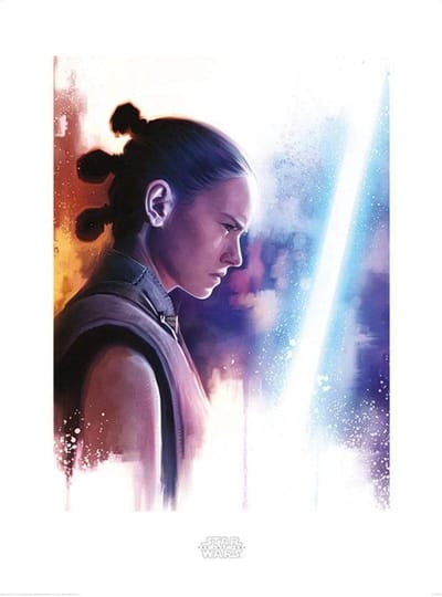 Pyramid Star Wars The Last Jedi Rey Lightsaber Paint Kunstdruk 60x80cm Poster - 60x80cm