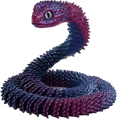 Flexibel 3D Geprint Slang Speelgoed van 60 cm, Leuk Cadeau voor Kinderen, Desk Decoratie en Diermodel