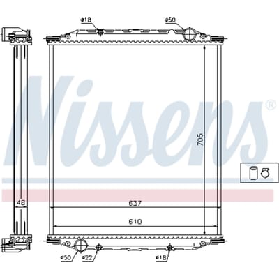 Radiator, motorkoeling NISSENS 628790