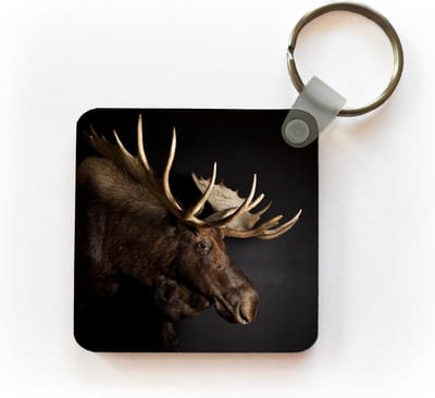 Sleutelhanger - Uitdeelcadeautjes - Eland - Bruin - Gewei - Plastic