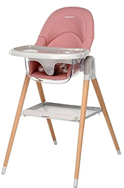 Omkeerbare Kinderstoel voor Kinderen 6 tot 36 Maanden, Roze 2-in-1