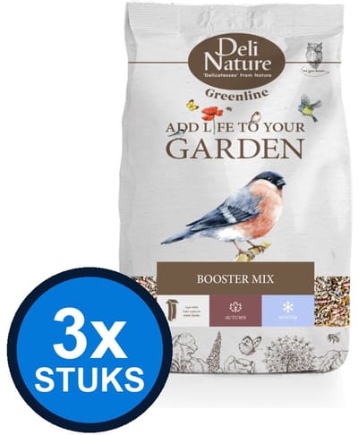 3x Deli Nature - Greenline booster mix 2kg - Vogelvoer - 2 kg