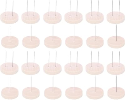 Gehaakte Poppenstandaard - Gebreide Poppenhouders - Poppen Tentoonstellen - Dubbele Enkele Naald - 4 cm Basis - Houtkleur