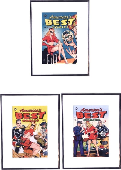 Superhero Girls (Vintageposters – 3 stuks) (Stripboek, Comic Art, Posters, Kunst, Wall Art Vintage)