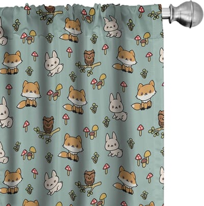 ABAKUHAUS – 2x Gordijnpaneel – Microfiber – Halfschaduw 75x245 cm