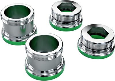 Dailygoods - 4 stuks kraanadapters van M24 naar M22-2 normaal en 2 verlengd, adapter met dubbele schroefdraad van messing, voor beluchter, keukenkraan, waterfilter, met 4 afdichtingen