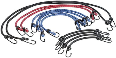 Bagagespanner fiets: set van 12 extra sterke universele bagagespanners in 4 lengtes (spanrubber)