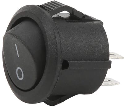 20 Stuks Rocker Switch On/Off Schakelaar - Klein Rond, 2 Pin, 2 Positie 250V