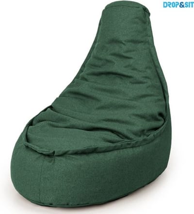 Drop & Sit - Zitzak Stoel Volwassenen - 95 x 75 cm - Beanbag Groen - Waterafstotend - Voor Binnen en Buiten