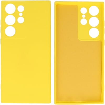 Fashion Backcover Telefoonhoesje - Color Hoesje - Geschikt voor de Samsung Galaxy S23 ULtra - Geel
