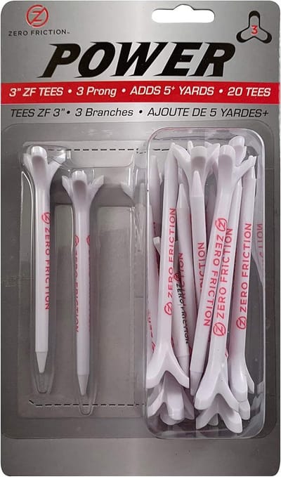 Set van 20 Universele Golf T-Shirts 3 Inch Hoogte Wit