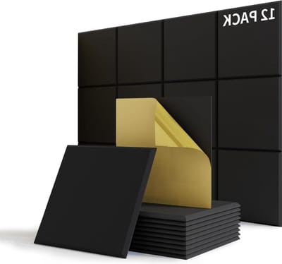 Akoestisch schuimpaneel 30 x 30 x 1 cm - Hoge dichtheid - Geluidswerende panelen - Geluidsisolerend - Opnamestudio's - Set van 12 acoustic panels