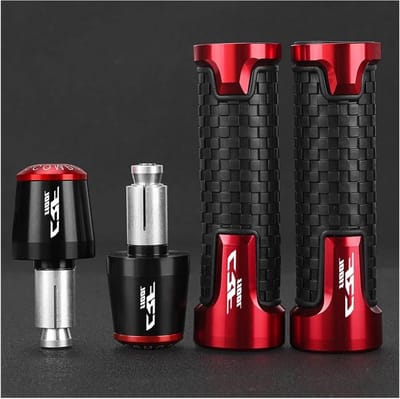 Motorfiets Handvatten - Stuurgrepen Motor - Motorrijden Comfort - CNC Aluminium - 22 mm - Zwart