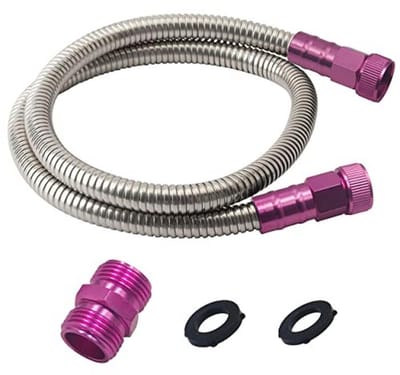 5 Voet 304 Roestvrij Staal Tuinslang met Mannelijke Connector voor Tuinslanghaspel