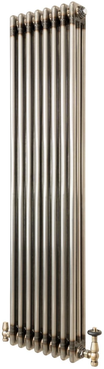 Kolomradiator - 3-kolom 1500x380 mm - ruw metaal - incl. kraan