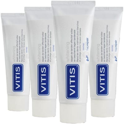 Vitis Tandpasta Whitening - 4 x 75 ml - Voordeelverpakking
