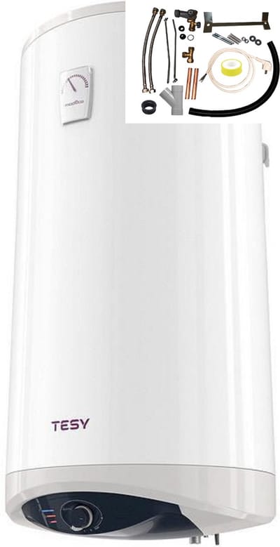 Modeco antikalk energiezuinige boiler met installatie set voor verticale boilers 100 liter van Tesy