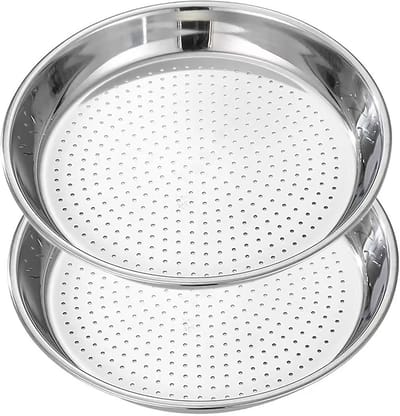 2x RVS Stoomrek Rond 27,5 cm | Stoommatten voor Stomen van Groenten en Vis