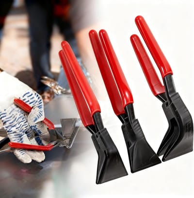 Vouwbare tangenset voor plaatbewerking - 3-delige set met 0°, 45° en 90° buigtangen van koolstofstaal, breedte 60 mm, lengte 280 mm
