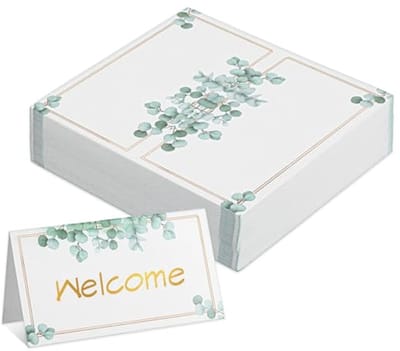 Elegante Tafelkaarten voor Feesten - 50 Stuks Plakplaatskaarten voor Verjaardagen, Bruiloften en Bijzondere Gelegenheden - 10 x 9 cm