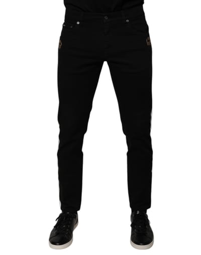 Slimfit Jeans met Kroonpatch Detail