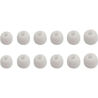 12PCS / 6 paar vervangende oordopjes oordopjes oordopjes siliconen tips voor in-ear hoofdtelefoons 3 maten wit
