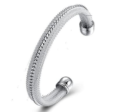 N3 Collecties 925 Sterling Zilver Geweven Bangle Armband Voor Vrouwen