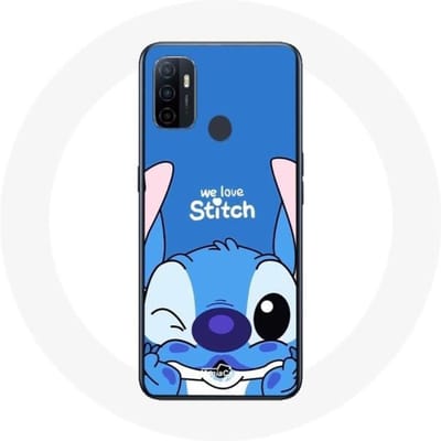 Coque - Maniacase - Oppo A53 - Stitch mignon - Souple - Protection enfant blauw