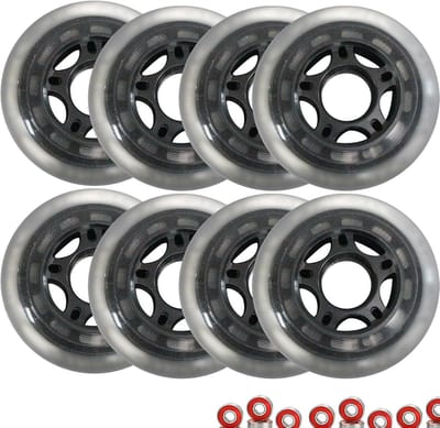 8-pack inline wielen 76 mm 80 mm 90 mm 100 mm 110 mm inline skate wielen outdoor indoor 85A inlineskates vervangende wielen met lagers (100 mm)