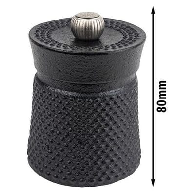 (6 stuks) PEUGEOT BALI FONTE - Pepermolen - Gietijzer - Zwart - Hoogte: 80mm