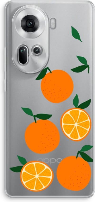 Case Company® - Hoesje geschikt voor Oppo Reno 11 hoesje - Will you be my clementine - Soft Cover Telefoonhoesje - Bescherming aan alle Kanten en Schermrand