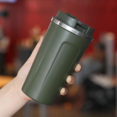 Tasse isotherme portable et intelligente, mesure simple de la température, double couche, en acier inoxydable, pour l'extérieur, véritable tasse à eau et à café étanche à l'air 380ml