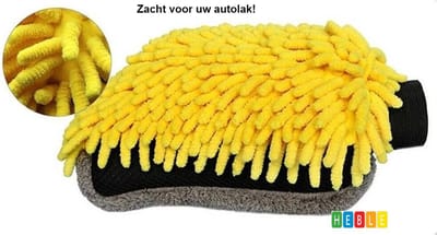 *** Auto Handschoen - Auto Wassen Cleaning - Schoonmaak Handschoen - Wassen Microfiber Handschoen - van Heble® ***