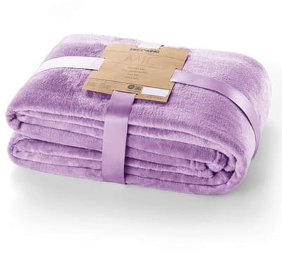 Lila Microvezel Deken 220 x 240 cm - Zacht en Pluizig Fleece Plaid voor Thuis